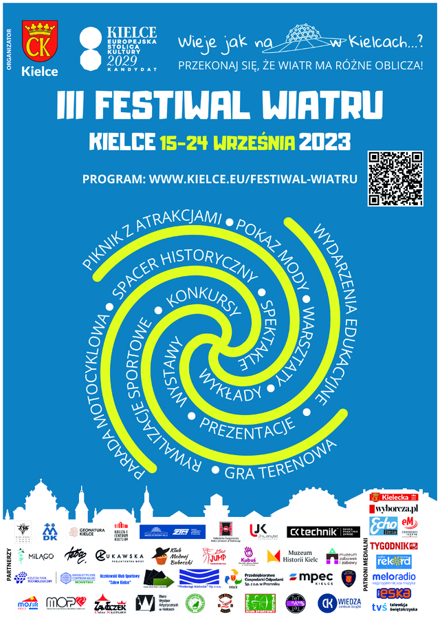 Plakat Festiwalu Wiatru Kielce 2023