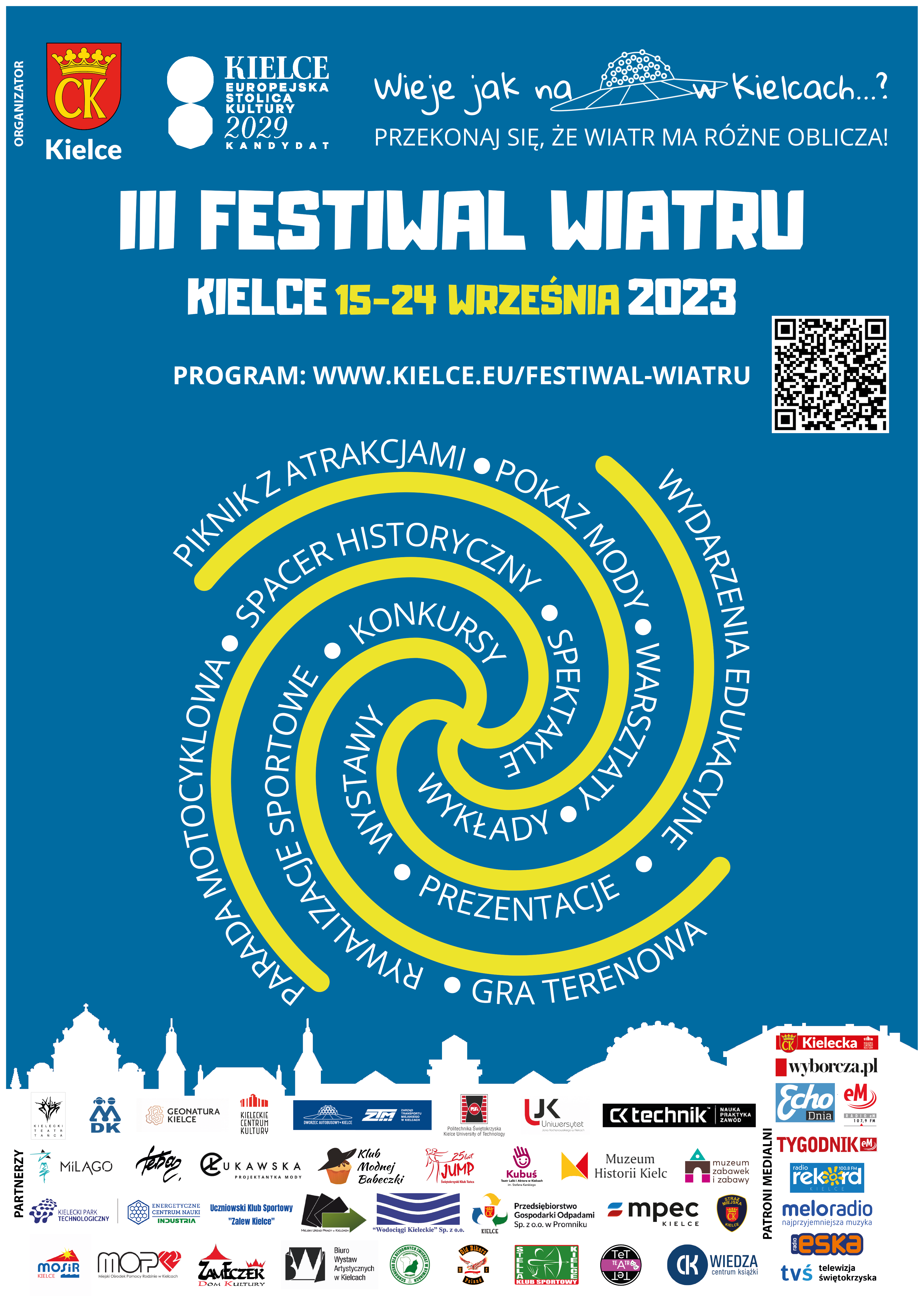 Plakat Festiwalu Wiatru Kielce 2023