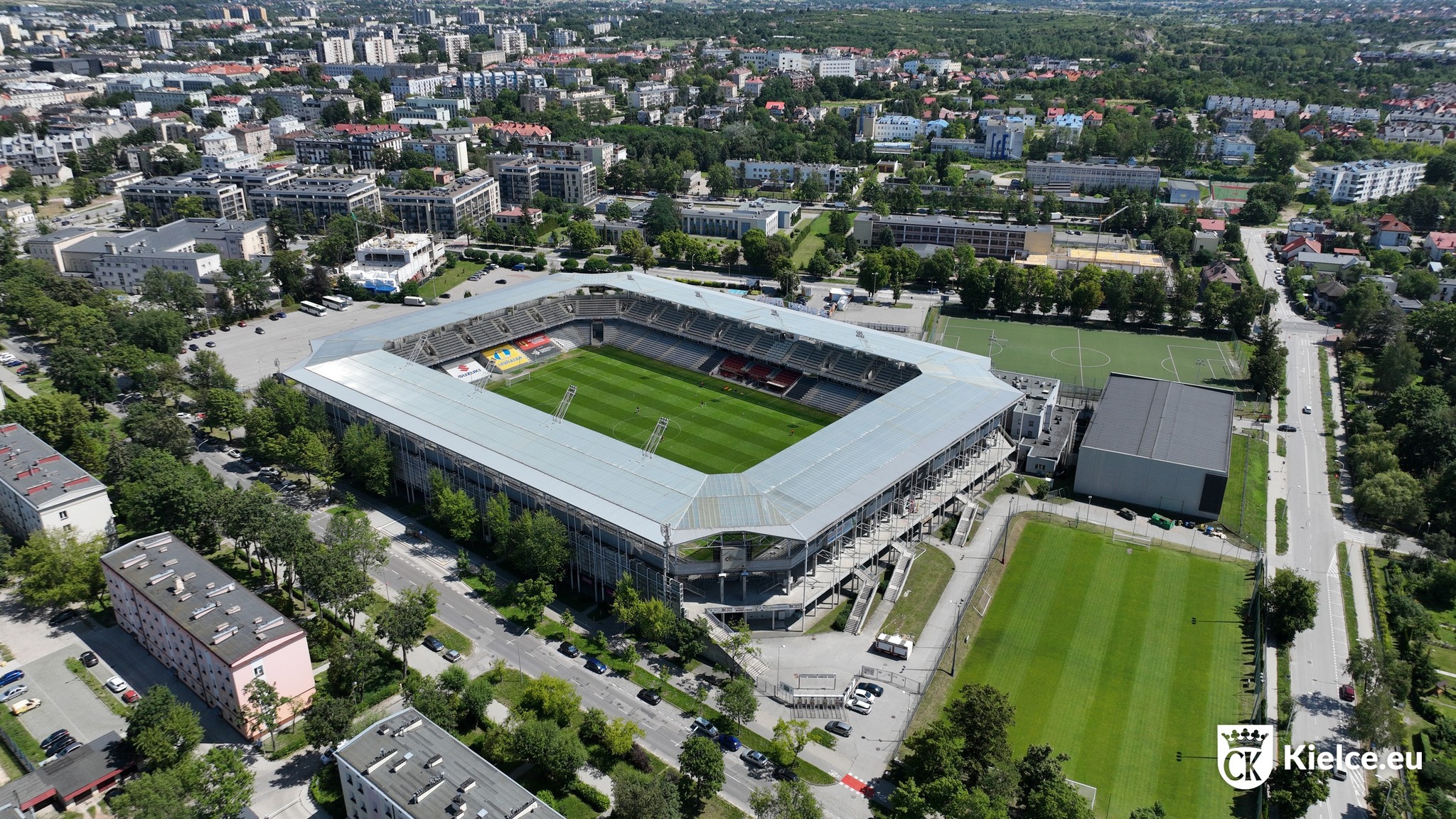 Stadion piłkarski przy ul. Ściegiennego, zdjęcie z góry