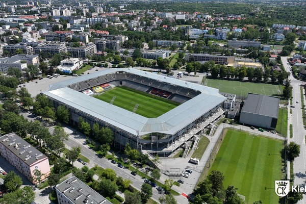 Stadion piłkarski przy ul. Ściegiennego, zdjęcie z góry