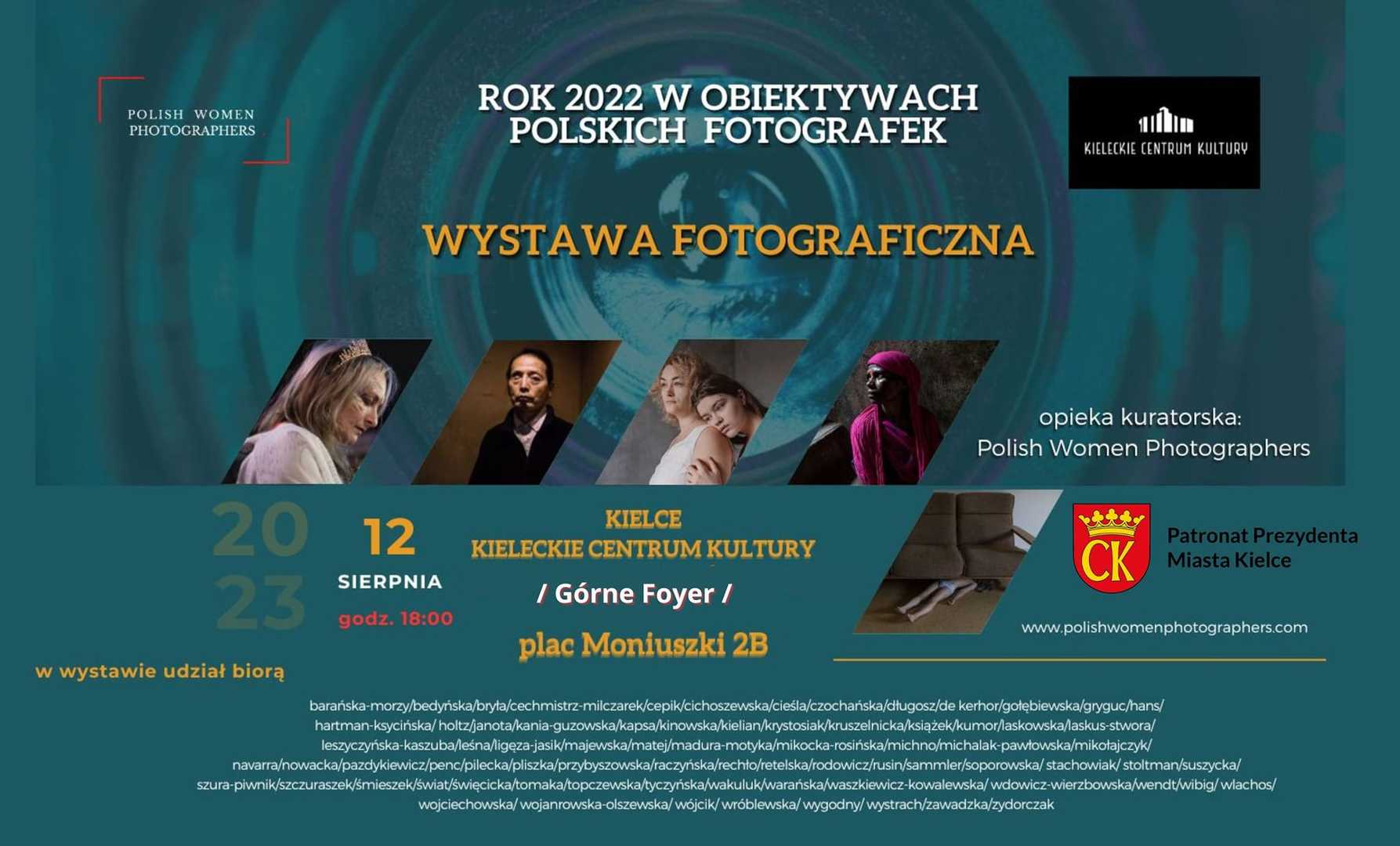 Plakat zaproszenie na wystwę Rok 2022 w obiektywach polskich fotografek .jpg
