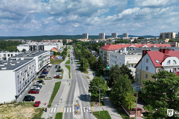 Ulica Klonowa w Kielcach (widok z góry)