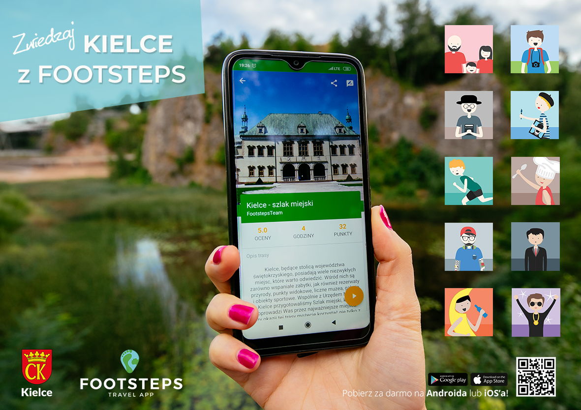 Zwiedzaj Kielce z aplikacją Footsteps