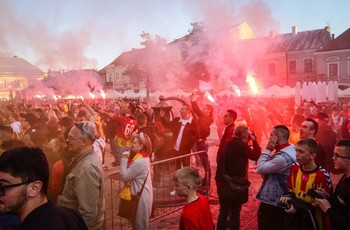 Kielczanie świętowali awans Korony do Ekstraklasy
